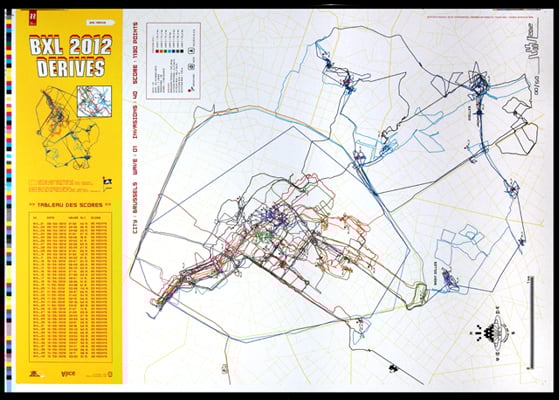 Invader - Signed Map #22 Brussels - 2012