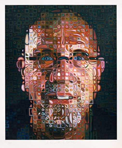 Chuck Close, Self-Portrait Screenprint 2012.
