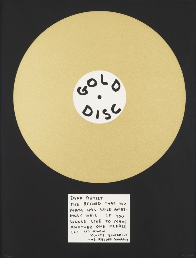 David Shrigley, Gold Disc, 2012.