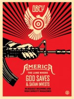 Shepard Fairey, God Saves & Satan Invests, 2013. 