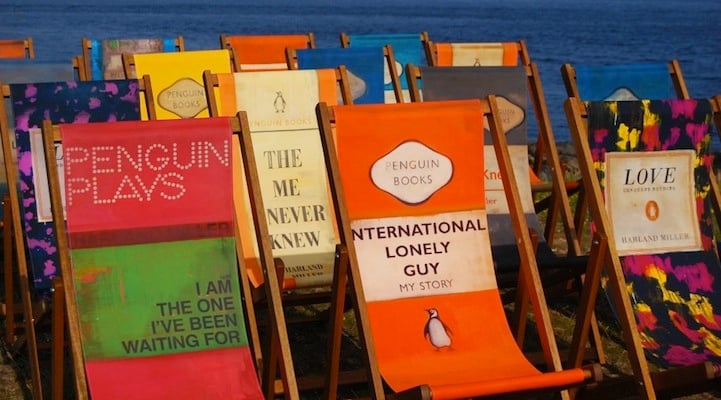Harland Miller, Deckchairs, 2013.