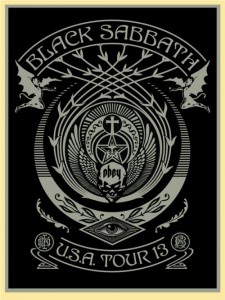 Shepard Fairey, Black Sabbath (Silver/Black Crescent), 2013.