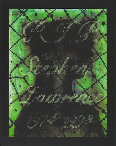 Chris Ofili, R.I.P. Stephen Lawrence 1974 - 1993, 2013.