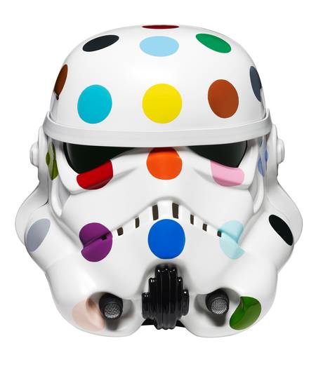 Damien Hirst's Spot Painted Art Wars Stormtrooper Helmet, 2013.