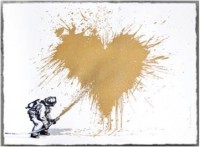Mr Brainwash, Love to the rescue, 2014. (Gold)