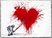 Mr Brainwash, Love to the rescue, 2014. (Red)