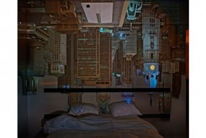 Abelardo Morell, Camera Obscura: Night View of Philadelphia From Loews Hotel Room #3013, 2014