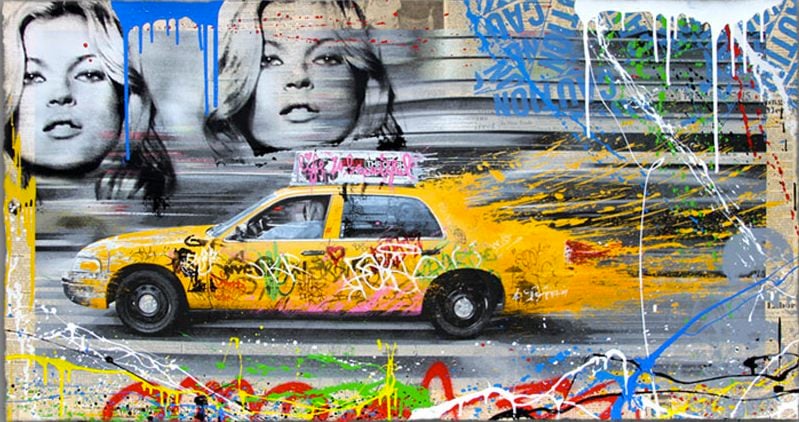 Mr Brainwash, Going to NY, 2014. (original)