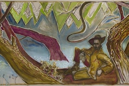 Billy Childish, man sat on willow, Kroonstad 1901, 2014