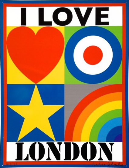 limited edition tinplate by Sir Peter Blake I Love London