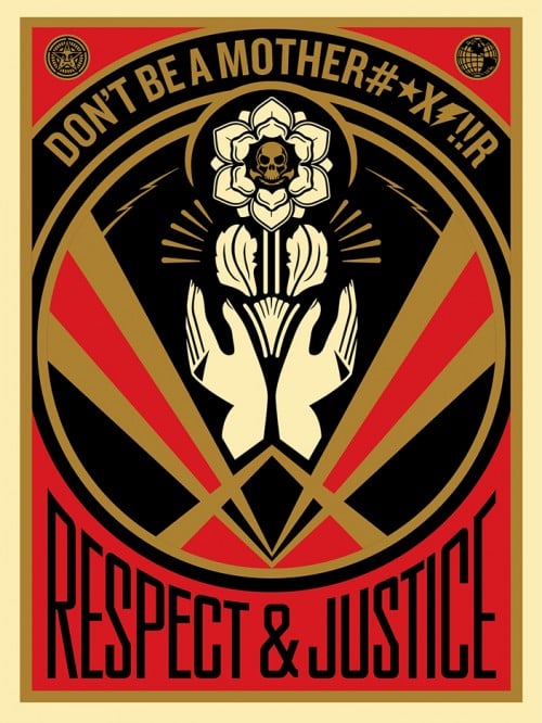 Shepard Fairey, Don't be a MFR, 2015.