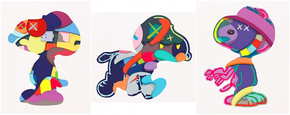 KAWS, 'No one's Home', 'Stay Steady' and 'The Things that Comfort', 2015.