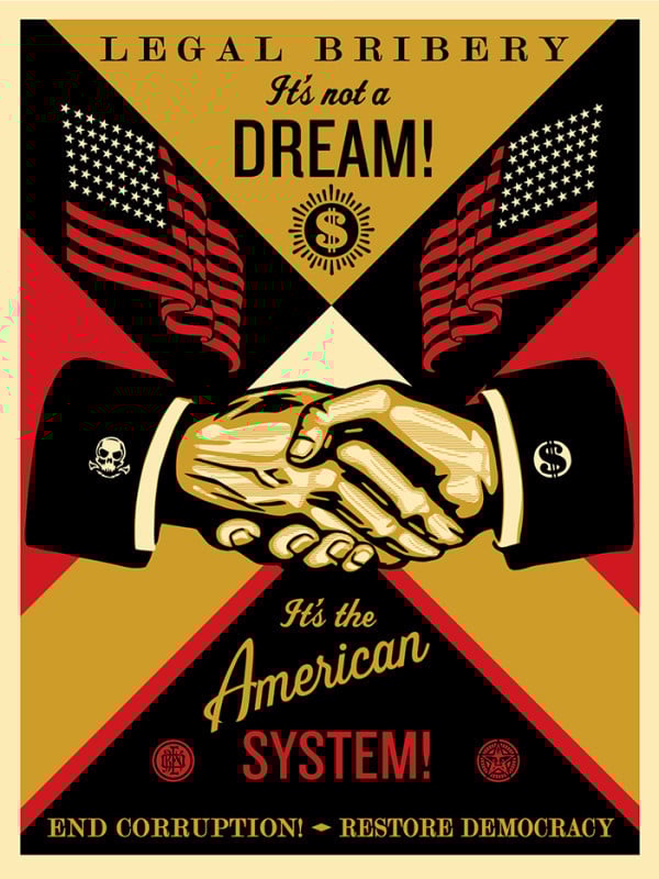 Shepard Fairey, End Corruption, 2016