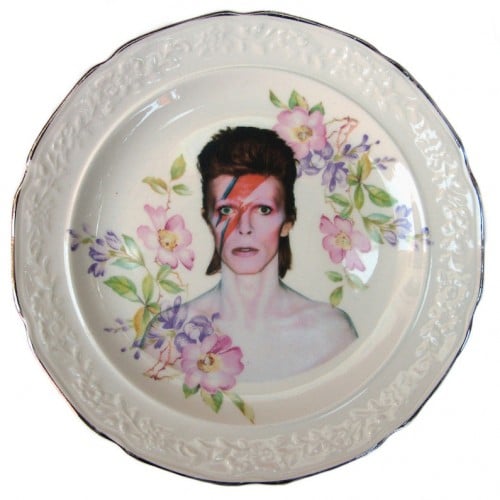 David Bowie x Altered Antique Ceramic Plate – Small plate 2