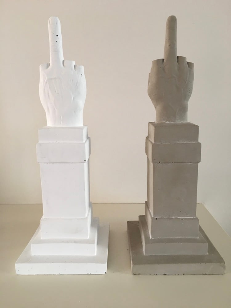 Maurizio Cattelan - Grey and White LOVE