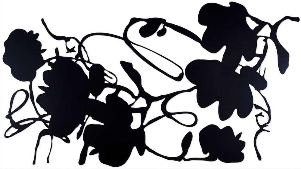 Donald Sultan - Black Lantern Flowers (cut-out) - 2016