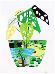 Jonas Wood - Landscape Pot with Plant - 2017