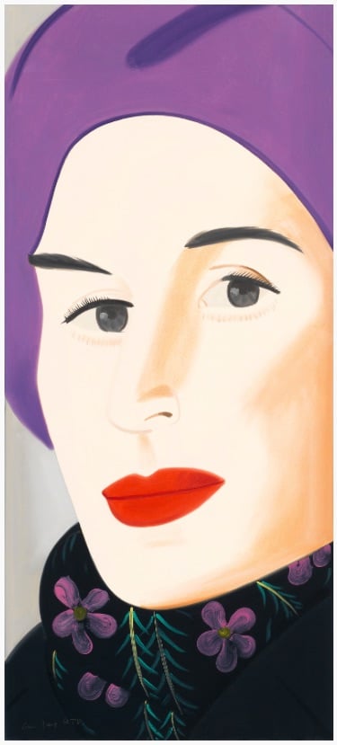 Alex Katz - Purple Hat Ada - 2017