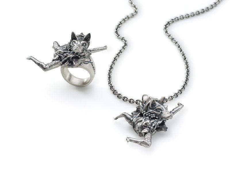 Jonathan Meese - The ‘Wolf of Art’ Eats All Opportunists (Pendant & Ring) - 2017