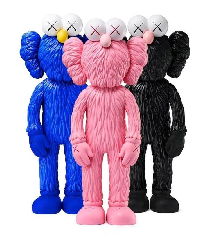 KAWS - BFF Pink, Black and Blue