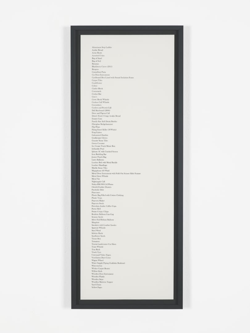 Lawrence Abu Hamdan - Earwitness Inventory Chisenhale 2018 - 2018