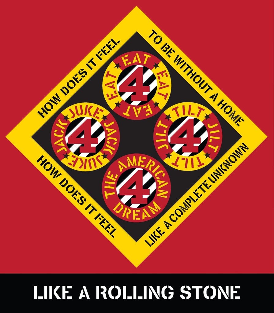Robert Indiana - Like a Rolling Stone - 2016 / Beware Danger American Dream #4