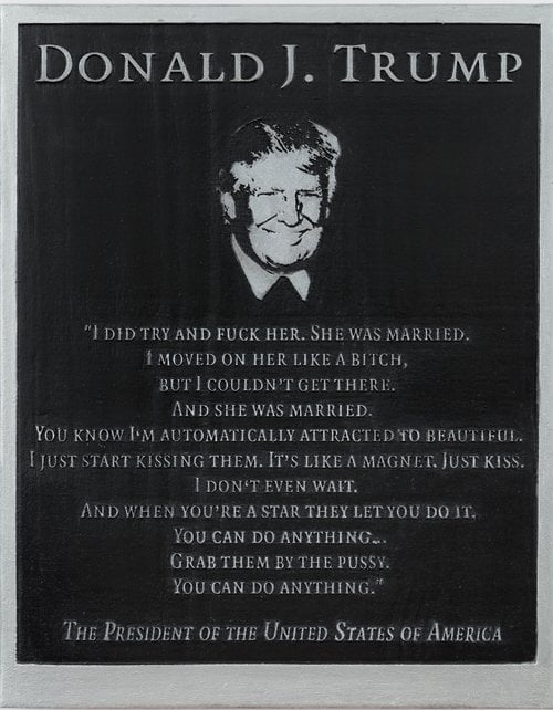 Marilyn Minter - Trump Plague (Silver) - 2018