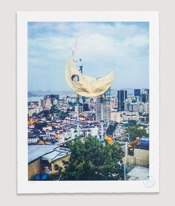 JR - Casa Amarela, JR on the moon, Favela Morro da Providência, Rio de Janeiro, Brazil, 2017 / 2018