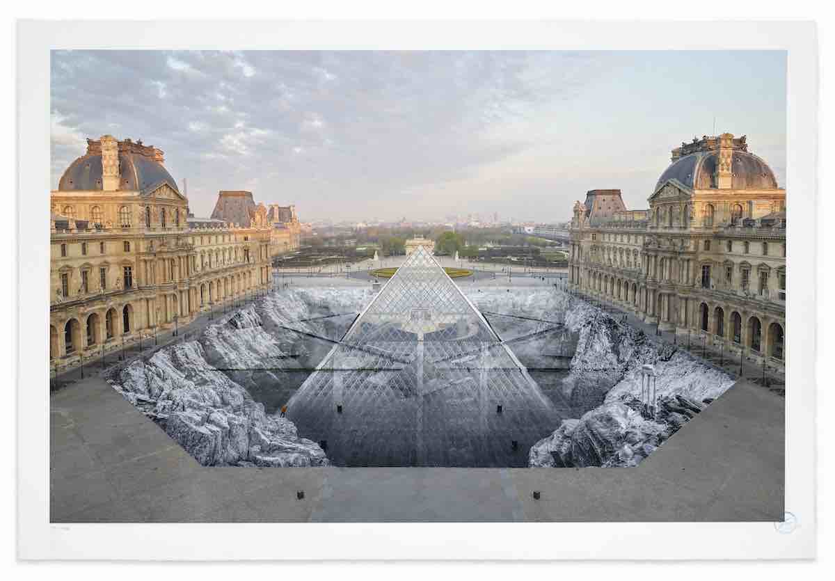 JR au Louvre, 30 Mars 2019, 6h50 © Pyramide, architecte I. M. Pei, musée du Louvre, Paris, France, 2019