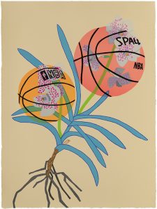 Jonas Wood - Double Basketball Orchid 2 (State I) - 2020