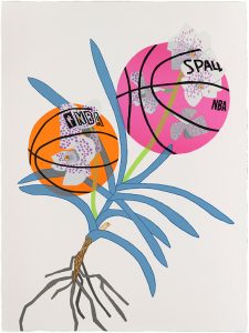 Jonas Wood - Double Basketball Orchid 2 (State II) - 2020