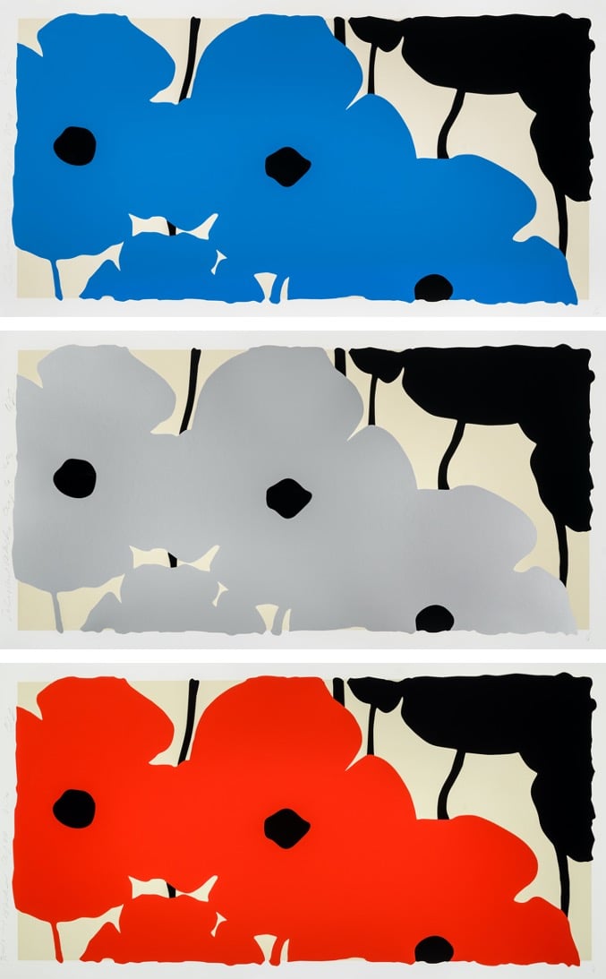 3 new Donald Sultan Poppies prints Aug. 20, 2020