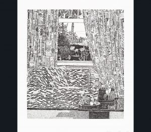 Jonas Wood - Pattern Couch Interior with Mar Vista View - 2020