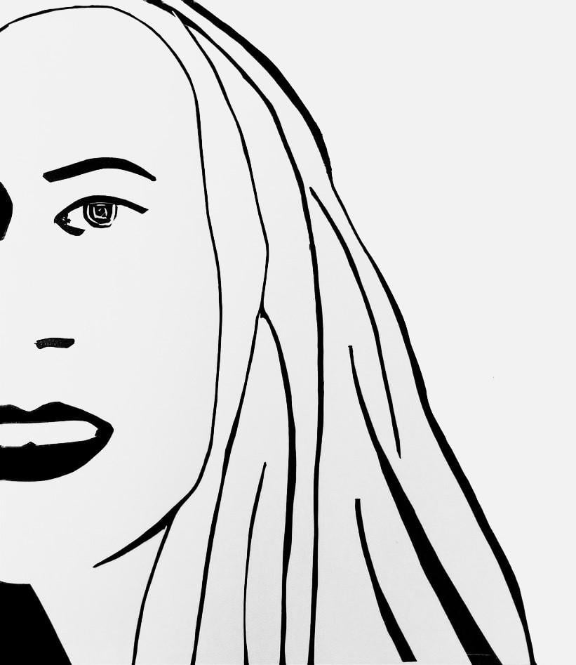 Alex Katz - Ariel 3 (Woodcut) - 2021 