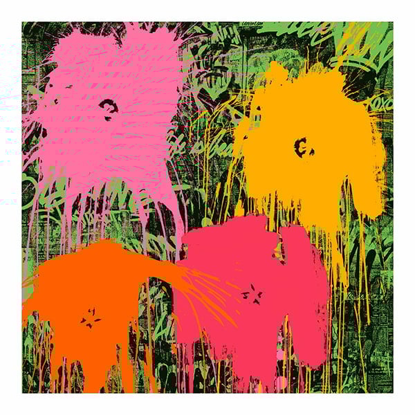Mr Brainwash - Flowarh$ - Print on Paper - 2021