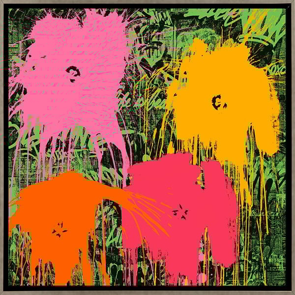 Mr Brainwash - Flowarh$ - Print on Canvas - 2021