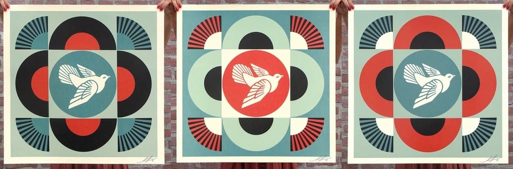 Shepard Fairey - Geometric Dove - 2021