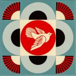 Shepard Fairey - Geometric Dove - Blue and Black