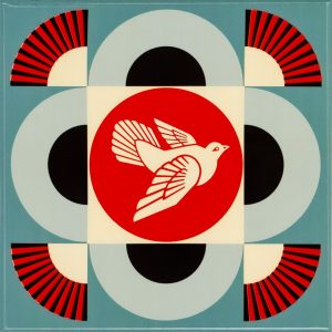 Shepard Fairey - Geometric Dove - Blue