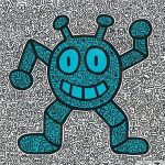 Private Sales - Mr Doodle - Blue Robot *SOLD PENDING PAYMENT*