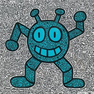 Mr Doodle - Blue Robot - 2019