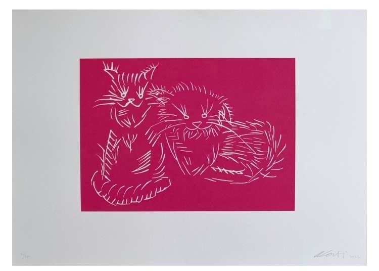 Ai Weiwei - Cats (Pink) - 2022