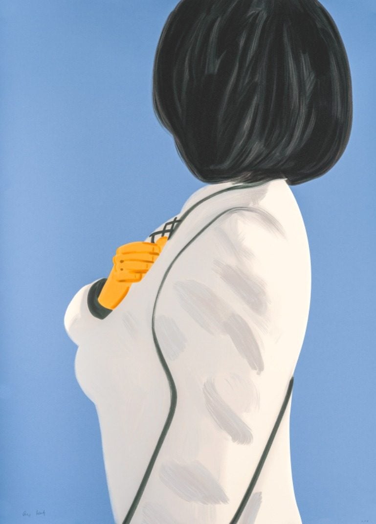 Alex Katz - Vivien in White Coat - 2021