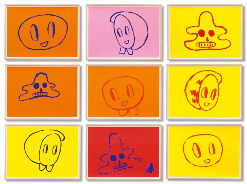 André Butzer. Set of 9 Screenprints ‘Untitled 1–9’ - 2021