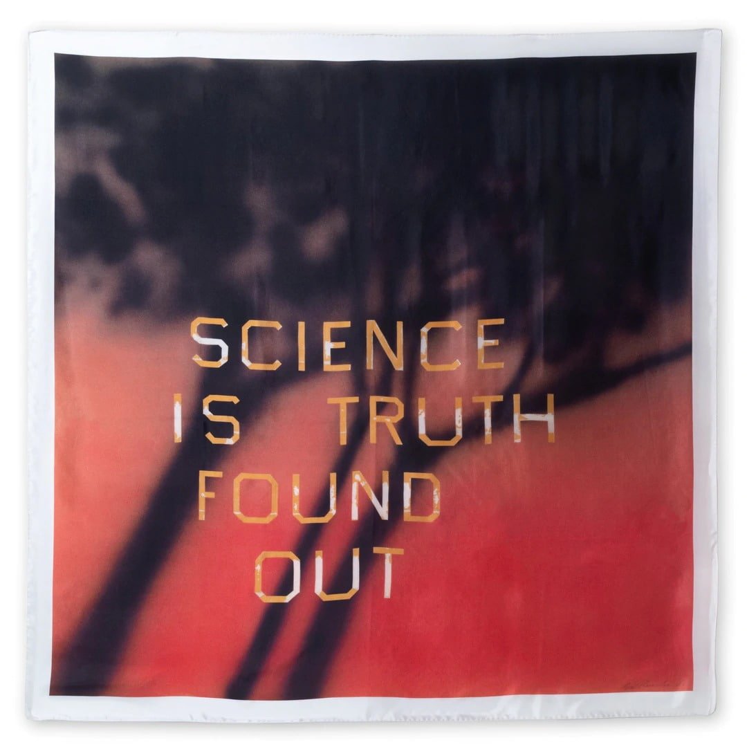 Ed Ruscha - Science is Truth Found Out (Red)ition Scarf - 2022