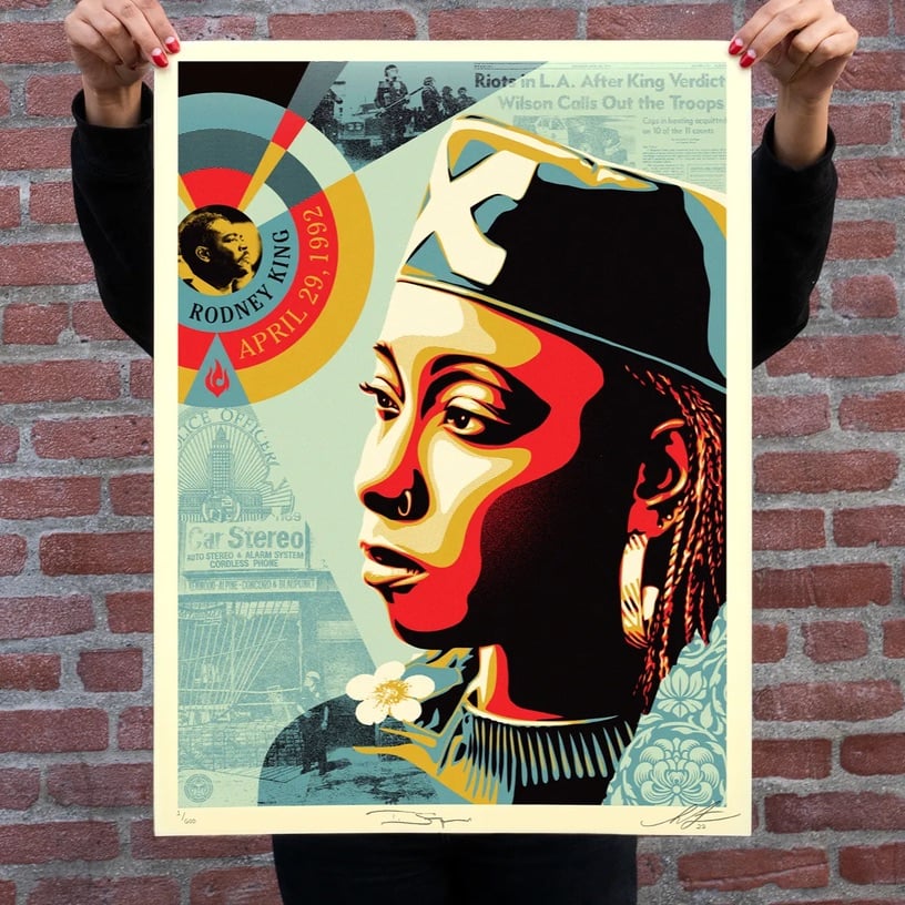 Shepard Fairey x Ted Soqui - Eyes On The King Verdict - 2022