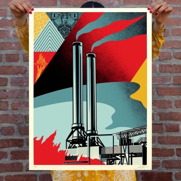 Shepard Fairey - Factory Stacks (Earth First) - 2022 