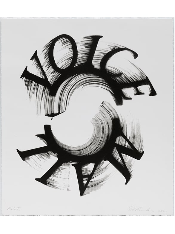 Ed Ruscha - Voice Mail White (State I)