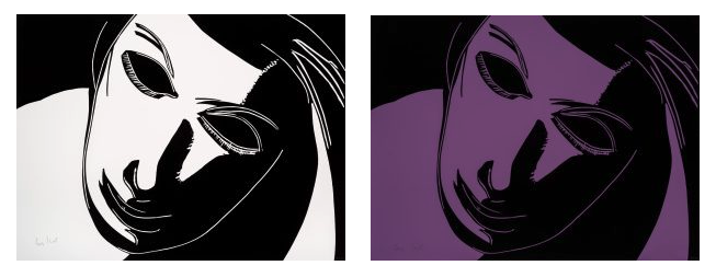Alex Katz - Dancer Suite - Black And White Dancer and Purple Dancer - 2021