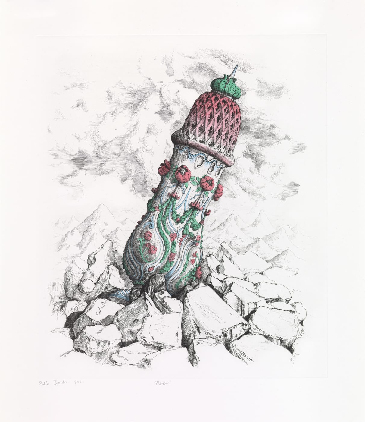 Pablo Bronstein - Sugar Caster 'Meissen', 2021 - 2022